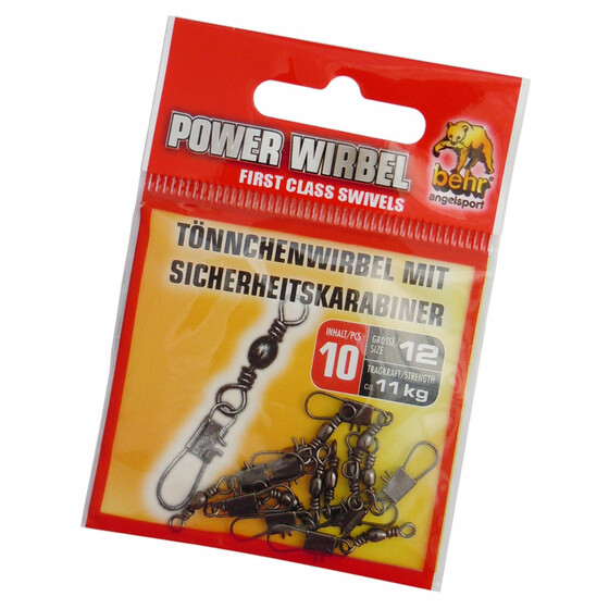 Tnnchenwirbel mit Sicherheitskarabiner 10 Stck Gr. 12