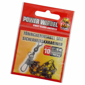 Tönnchenwirbel mit Sicherheitskarabiner 10 Stück Gr. 14