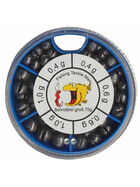 Spaltblei Sortiment Bleischrot Drehdose 70 g 