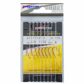 Forellenhaken Tubertini mit Fluorcarbon Vorfach Gr. 6...