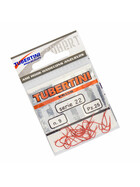 25 Forellenhaken rot Tubertini Serie 22 Gr. 9