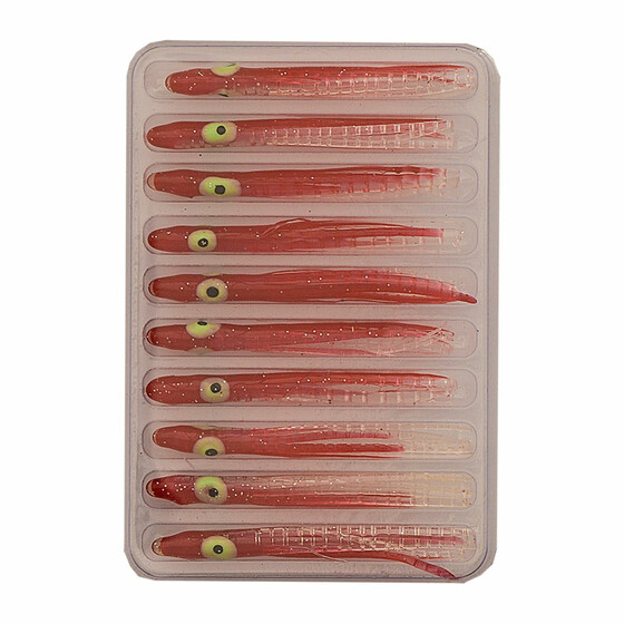 Gummi Oktopus Beifnger uv aktiv 4,5 cm rot wei
