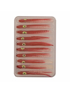 Gummi Oktopus Beifänger uv aktiv 4,5 cm rot weiß 