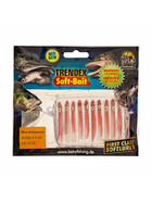 Gummi Oktopus Beifänger uv aktiv 4,5 cm rot weiß 