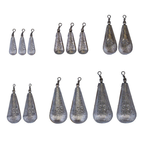 Laufblei Birnenblei mit Wirbel Grundblei 3 - 150 g