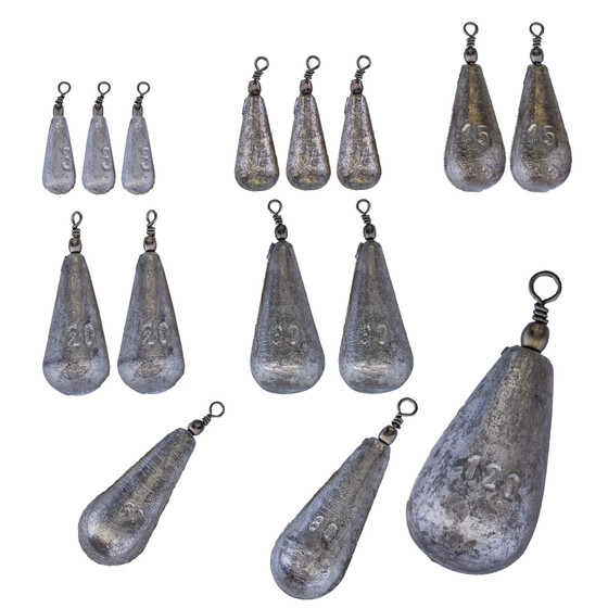 Laufblei Birnenblei mit Wirbel Grundblei 3 - 150 g