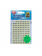 3D Fisch Augen Leuchtaugen glow black 6 mm