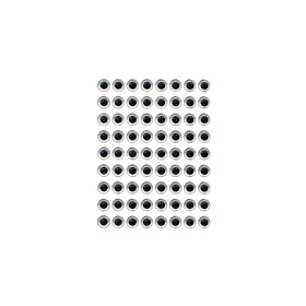 3D Klebeaugen Fischaugen wei 8 mm