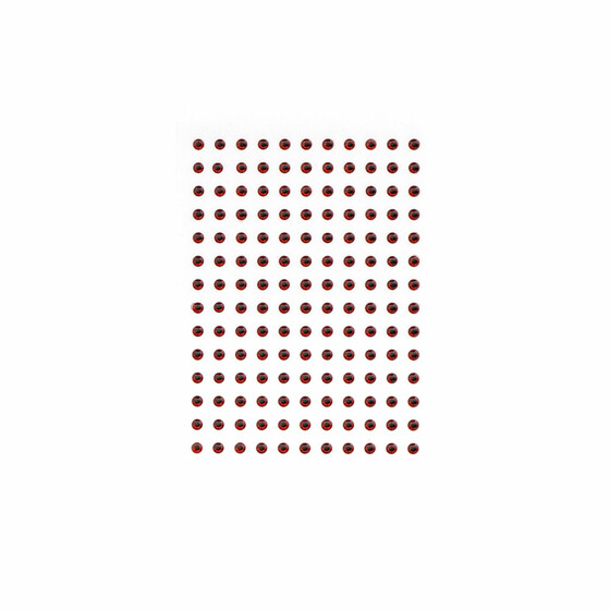 3D Klebeaugen Fischaugen rot 3 mm