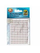 3D Klebeaugen Fischaugen rot 3 mm 1