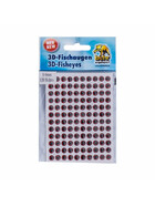3D Klebeaugen Fischaugen rot 6 mm 1