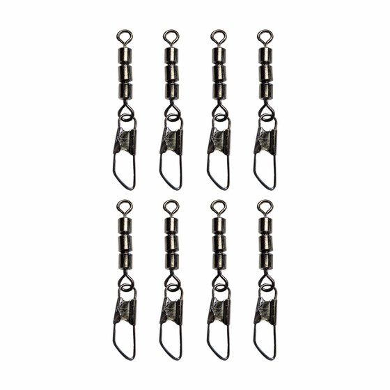 8 Dreifach Wirbel Tnnchenwirbel mit Karabiner Gr. 10
