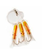 Gummi Octopus Rig Paternoster System gelb-rot