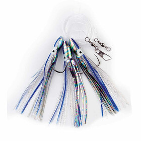 Paternoster System mit Octopus Imitaten blau-glitter