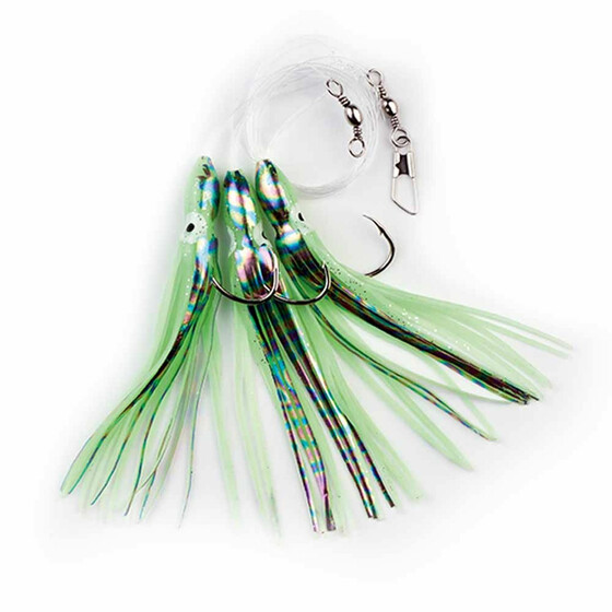 Paternoster System mit Octopus Imitaten glow-glitter