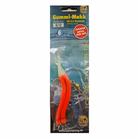 Gummi Makk Beifnger System Dorsch fluo rot 6/0