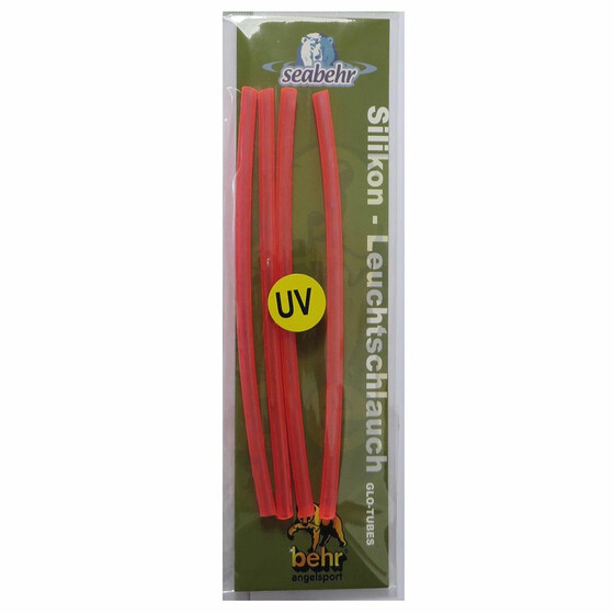 Silikonschlauch UV-aktiv fluoreszierender Schlauch 4 mm fluo-rot