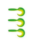 3 Hecht Twister XXL Gummiköder 16 cm grün-gelb-glitter