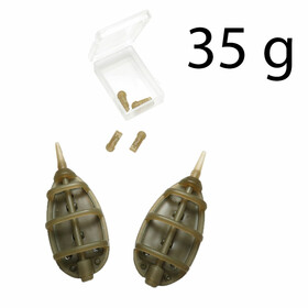 2 Method Feeder Körbe mit Schnurverbinder 35 g