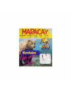 Angelhaken Wurm gebunden rot Gr. 6