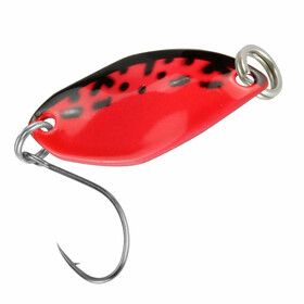 Forellen Blinker 1,2 g Trout Spoon Fly rot-schwarz