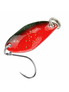 Forellen Blinker 1,2 g Trout Spoon Fly rot-silber-glitter 1