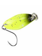 Forellen Blinker 1,2 g Trout Spoon Fly chartreuse-glitter 1