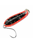 Forellen Blinker 1,6 g Trout Spoon Boogie rot-schwarz-glitte