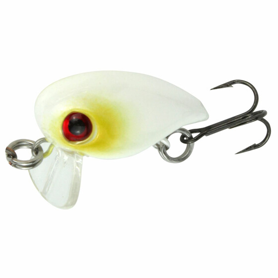 Crankbait Wobbler flachlaufend 2,2 cm wei-gelb