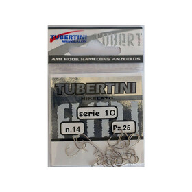 25 Angelhaken Friedfisch Haken Tubertini lose Gr. 14