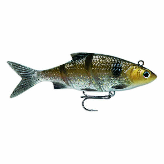 Swimbait Gummifisch Storm Kickin Shad 12 cm gold shiner