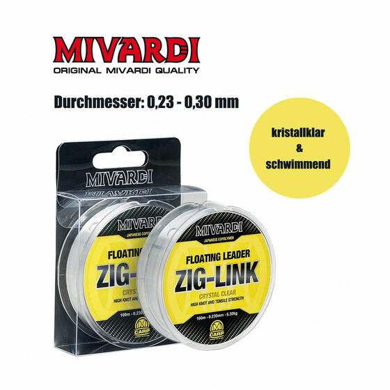 Vorfachschnur monofil 100 m Mivardi Zig Link