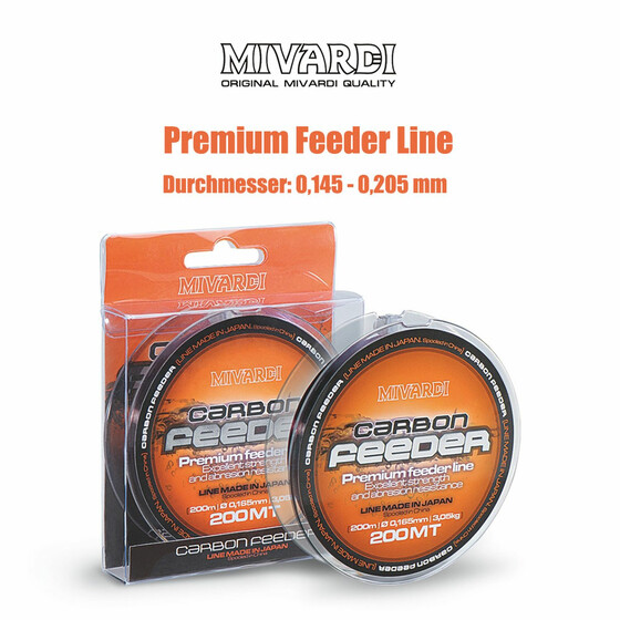 Feederschnur 200 m Carbon Schnur 0,14 - 0,20 mm