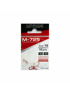 10 Friedfisch Angelhaken ungebunden rot Gr. 1