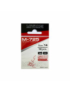 10 Friedfisch Angelhaken ungebunden rot Gr. 1