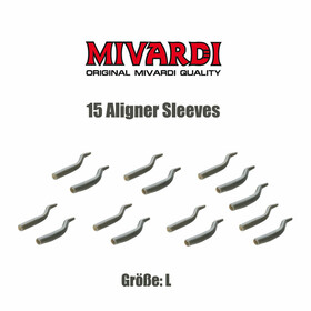 15 Aligner Rig Sleeves für Karpfen Montagen L