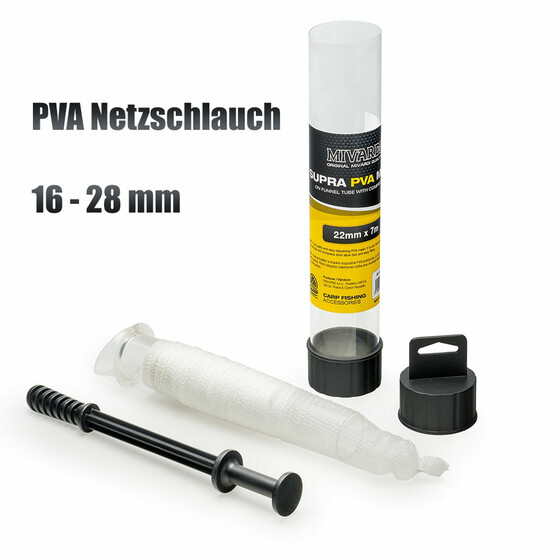 PVA Netz Schlauch 7 m mit Stopfer 16 - 28 mm