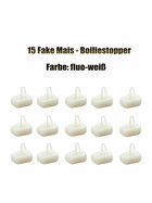 15 Fake Mais Körner als Boilie Stopper fluo-weiß 