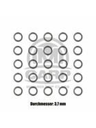 25 Haken Ringe für Karpfen Rigs 3,7 mm
