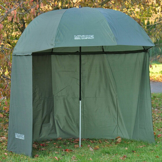 Regenschirm Angler Schirm mit Seitenwand 2,5 m